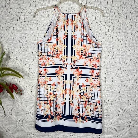 SKIES ARE BLUE | Floral Sleeveless Chiffon Dress White M - Picture 3 of 7